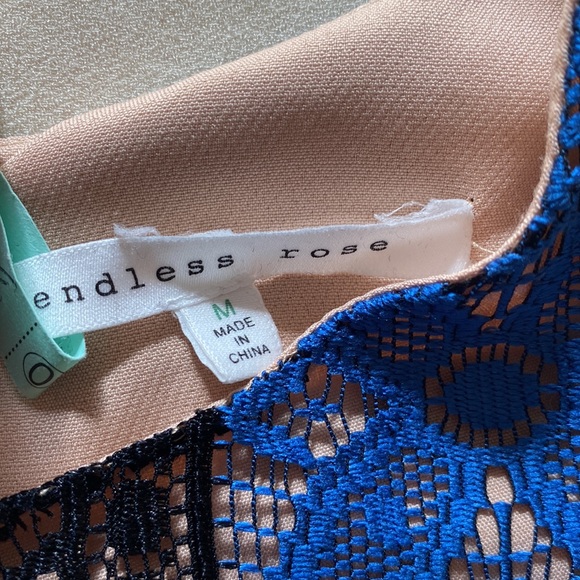 Endless Rose Black Blue Mini Dress - Picture 9 of 14